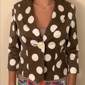 small business blazer polka dot